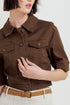 EFFORTLESS EDGE BROWN TWILL JACKET